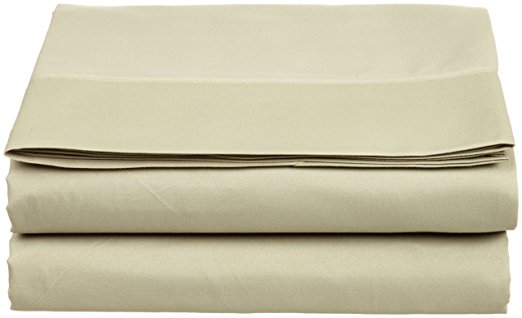 Cathay Luxury Silky Soft Polyester Single Flat Sheet, King Size, Sage