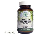Natural Nutra - Premium Chelated Magnesium - Highest Level of Absorption - Made in the USA - All Natural - Gluten Free - Lactovegetarian - 90 Tablets - 250 mg
