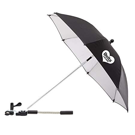 Delta Children Clip-On Universal Stroller Umbrella with UV Protection, Black