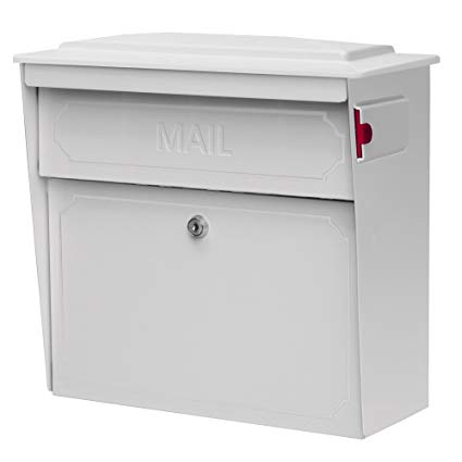Mail Boss 7173 Townhouse Locking Security Mailbox, White