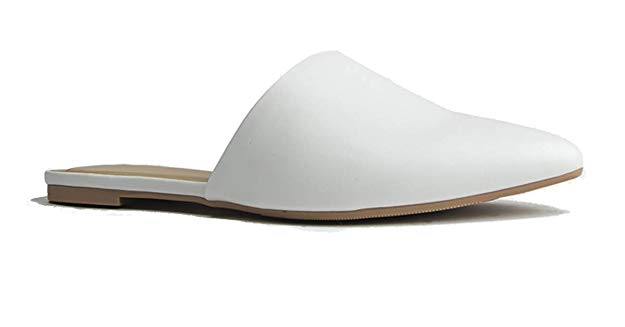 J. Adams Lennox Slip Ons - Comfortable Pointed Closed Toe Flat Loafer Mules