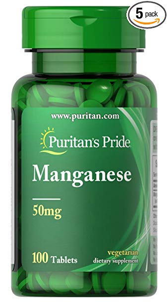 Puritan's Pride Manganese 50 mg-100 Tablets