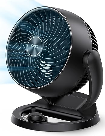 Dreo Fans for Home Bedroom, Table Air Circulator Fan for Whole Room, 9 Inch, 70ft Strong Airflow, 120° adjustable tilt, 28db Low Noise, Quiet, 3 Speeds, 2023 New Desk Fan for Office, Kitchen, Home