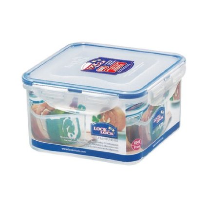 Lock&Lock 40-Fluid Ounce Square Food Container, Short, 5-Cup