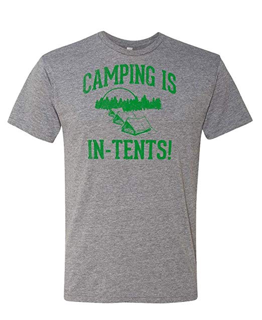 Camping is in Tents - Funny Intense - Mens Cotton T-Shirt
