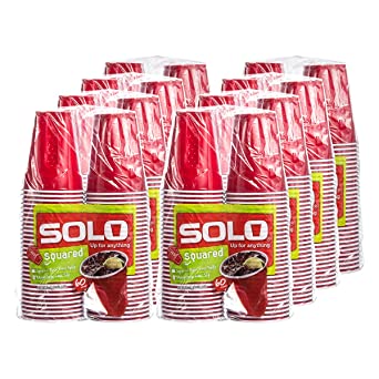 Solo Original Red Solo Cups, 18oz, Case of 480ct Plastic Cups, Red, 18oz, 480 Count