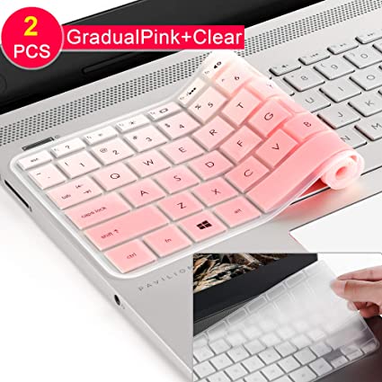 HP Pavilion X360 14M Keyboard Cover Ultra Thin Anti Dust Silicon Skin Protector for HP Pavilion X360 14M-BA011DX 14M-BA013DX 14M-BA015DX 14M-BA114DX 14" Touchscreen Laptop US Layout(Gradualpink