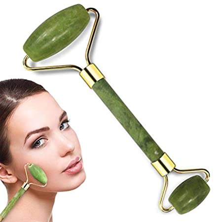 100% Natural Jade Face Roller/Anti Aging Jade Stone Massager for Face & Eye Massage - Make Your Face Skin Smoother and Looks Younger