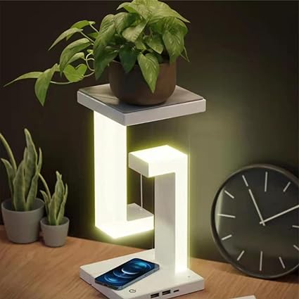 Yiwa Smartphone Wireless Charging Suspension Table Lamp Eye Protection Led Night Light Home Romantic Decoration Wireless Charging