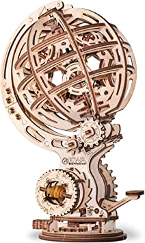Kinetic Globe Top-Grade Plywood 3D Mechanical Model Construction Kit. Pre-Cut Design. DIY Assembly. 205 Pieces. Suitable for 14  Years.