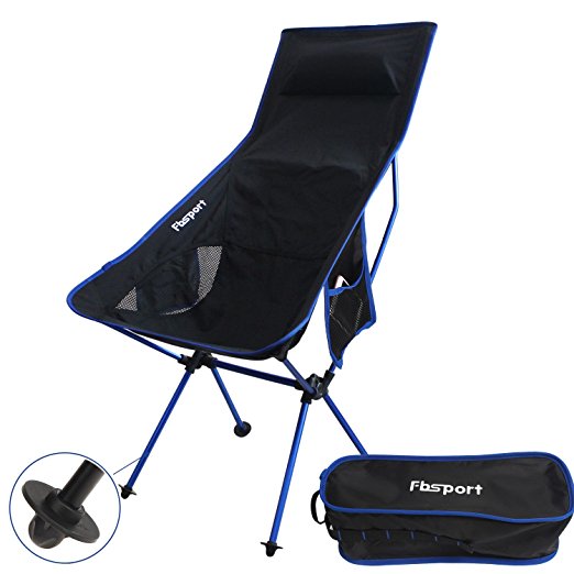 Lightweight Folding Camping/Beach Chair,Fbsport Compact & Heavy Duty (Supports 330 lbs)Portable Chairs For Beach, Camp, Backpacking, Outdoor Festivals,Includes wide feet.