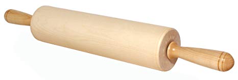 J.K. Adams Patisserie Maple Wood Rolling Pin, 12-inches by 2-3/4-inches