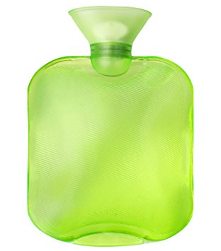 Attmu Classic Rubber Transparent Hot Water Bottle 2 Liter, Green