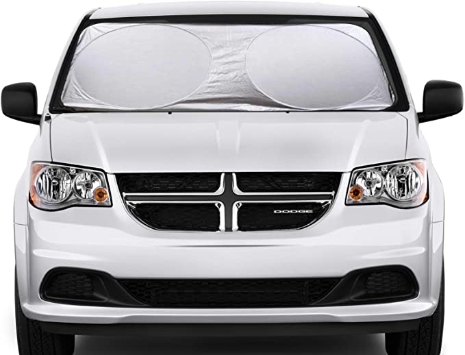 EcoNour Windshield Sun Shade for Truck Minivan SUV - Blocks UV Rays Sun Visor Protector, Sunshade to Keep Your Vehicle Cool and Damage Free,Easy to Use,Fits Windshields of Various Size