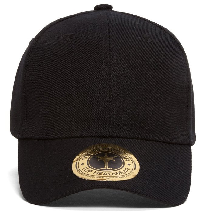 Plain Black Adjustable Hat