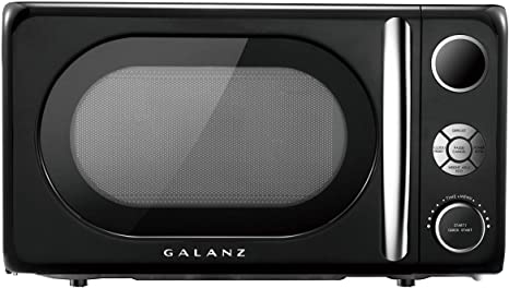 Galanz GLCMKA07BKR-07 Retro 0.7 cu. Ft. 700-Watt Countertop Microwave, Vinyl Black