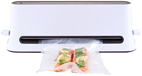 Vacuum Sealer for Food Freshness Preservation and Sous Vide Cooking; Starter Set includes Bags, Rolls, and Accessory Hose