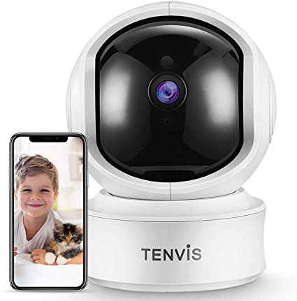 TENVIS 2K 3MP Indoor Security Camera - Dog Camera with Phone App, Sound/AI Motion Detection & Auto Tracking, Pan/Tilt WiFi IP Camera, 2-Way Audio, Night Vision, Works with Alexa, Baby/Nanny/Pet Camera