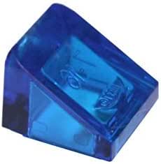 LEGO Parts and Pieces: Transparent Dark Blue (Transparent Blue) 1x1x2/3 30 Slope x50