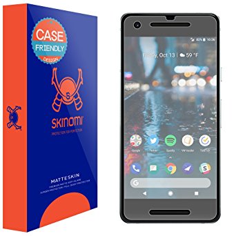 Google Pixel 2 Screen Protector (Case Friendly)[2-Pack], Skinomi MatteSkin Full Coverage Screen Protector for Google Pixel 2 Anti-Glare and Bubble-Free Shield