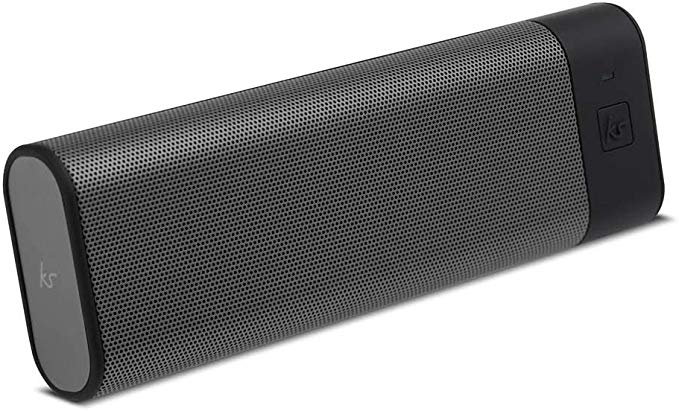 KitSound BoomBar  Portable Wireless Speaker with Hands-Free Call Function and Carry Pouch, Gun Metal
