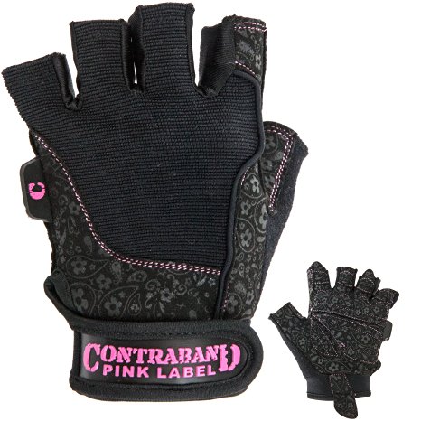 Contraband Pink Label 5127 Womens Weight Lifting Gloves w/ Comfort-Soft Interior Padding (PAIR)