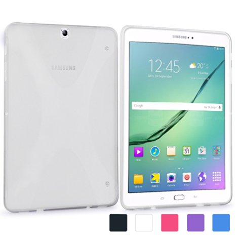 Tab S2 9.7 Case, LK [Perfect Fit] X Design Slim TPU Gel Rubber Soft Skin Case Cover for Sasmung Galaxy Tab S2 9.7   Free Stylus Pen (Frost Clear)