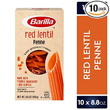 Barilla Red Lentil Pasta, Gluten Free Pasta, Penne, 8.8 Ounce (Pack of 10)