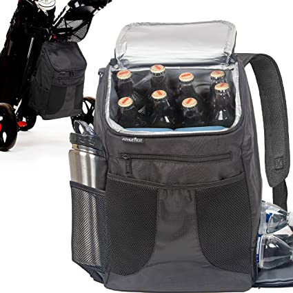 Athletico Golf Cooler Backpack - Soft Sided Insulated Cooler Bag Holds a 12 Pack of Cans or Two Wine Bottles