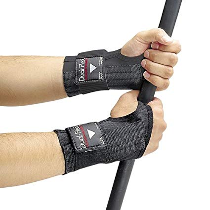 Allegro Industries 7212-02 Dual‐Flex Wrist Support, 6 1/234; x 7 1/234, Medium, Black