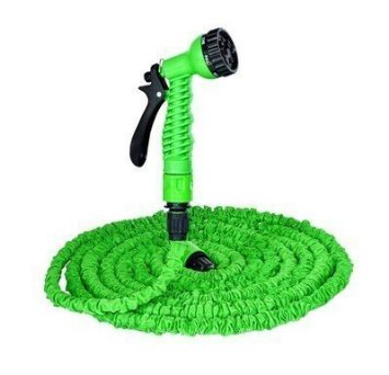 TechCode ®Green 75 FEET Expandable Flexible Garden Hose Pipe with Spray Gun for Plants Watering and Car Washing (Not include connector)