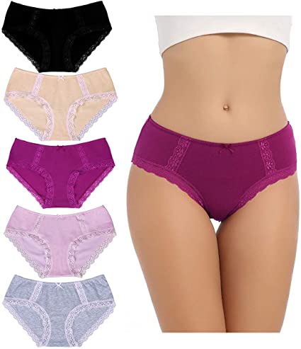COMSOFT Women’s Underwear Soft Cotton Panties Stretchy Hipster Ladies Briefs Multipack