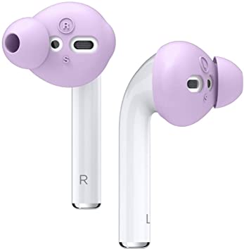 elago Earbuds Cover Designed for Apple AirPods 2 & 1 or EarPods [4 Pairs: 2 Large   2 Small] (Lavender)