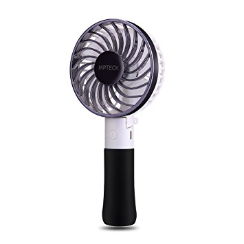 MPTECK @ Black Portable Handheld Mini Fan Cooling Fan Foldable Electric Fans Desktop Fans for Office and Travel