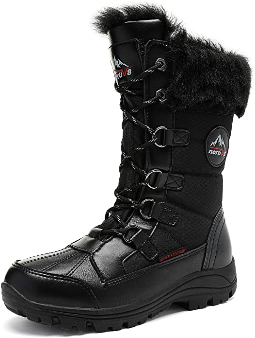 NORTIV 8 Women’s Mid Calf Insulated Winter Snow Boots