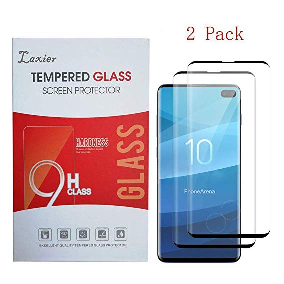 2 Pack of Galaxy S10 Tempered Glass Screen Protector, Case Friendly Full Coverage Saver Protective Cover Clear Film for Samsung Phone S 10 (not for S10 Plus and S10E)