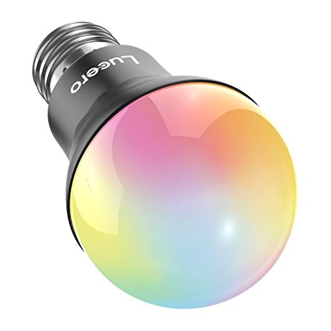 LUCERO Smart WiFi Light Bulb - Color Changing RGB LED - Sunrise Simulation Alarm Wake Up Lamp - Smartphone Controlled No Hub Required - Compatible with Alexa