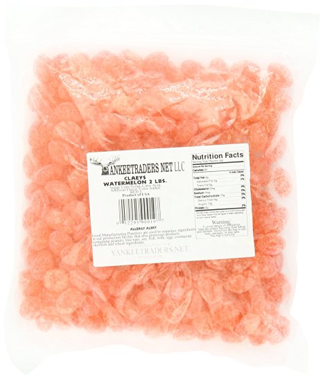 Claeys Sanded Candy Drops, Watermelon, 2 Pound