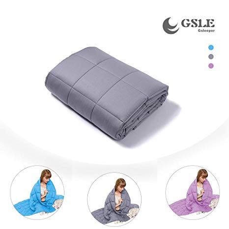 Gsleeper Weighted Blanket (Grey, 60"x80" Queen Size 25LB),New Concept of Sleep, Comfortable Sleeping, Warm and Close-Fitting but not Bloated