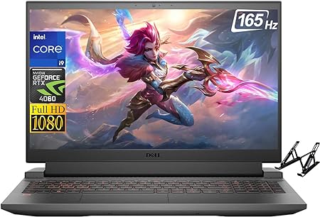 Dell G15 Gaming Laptop, 15.6" FHD 165hz Display, Intel 24 Cores i9-13900HX up to 5.40 GHz, RTX 4060, 32GB DDR5 RAM, 2TB SSD, Backlit Keyboard, Numeric Keypad, Windows 11 Home, with Laptop Stand