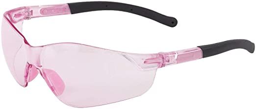 ERB Safety Products 18596 Grace Safety Glasses, Pink/Clear Lens, 9.625" Height, 2" Wide, 4.5" Length, Plastic, One Size, Pink