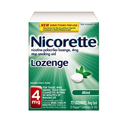 Nicorette Lozenge, Mint , 4mg, 72-Count