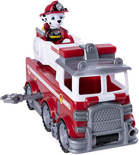 Paw Patrol Ultimate Rescue, Marshall’s Ultimate Rescue Fire Truck with Moving Ladder & Flip-Open Front Cab, for Ages 3 & Up