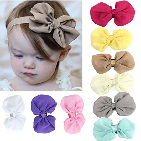 Susenstone® 9PCS Babys Girls Chiffon Flower Elastic Headband Photography Headbands