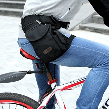 Tactica- Leg Pouches ,fitTek Drop Leg Bag Motorcycle Outdoor Bike Cycling Thigh Tactical Bag Bike Cycling Hip Bag
