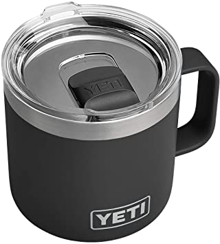 YETI Rambler 14 oz Mug, Vacuum Insulated, Stainless Steel with MagSlider Lid, Black