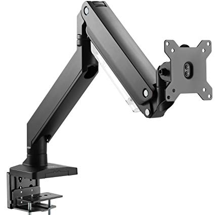 VIVO Premium Aluminum Heavy Duty Arm - Standard and Widescreen Single Monitor Desk Mount with Instant Pneumatic Spring Height Adjustment | VESA Stand fits One (1) Screen up to 32” (STAND-V101G1)