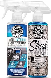 Chemical Guys Total Interior Cleaner and Protectant   Streak Free Glass & Window Cleaner, (Ammonia Free & Safe on Tinted Windows, Safe for Cars, Trucks, SUVs, Jeeps, RVs & More, (2-16 fl oz)