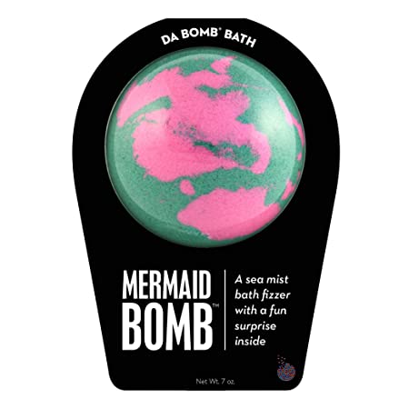 Da Bomb Mermaid Bath Bomb, Teal With Pink Swirl