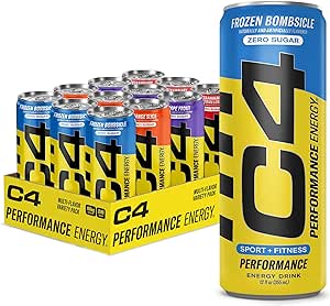 C4 Energy Drinks Variety Pack, Sugar Free Pre Workout Performance Drink With No Artificial Colors or Dyes, Zero Calorie, Coffee Substitute or Alternative, 4 Flavor Variety 12 Pack